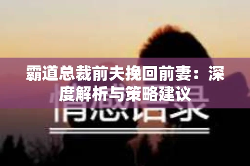 霸道总裁前夫挽回前妻：深度解析与策略建议