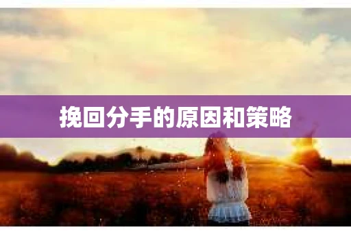 挽回分手的原因和策略