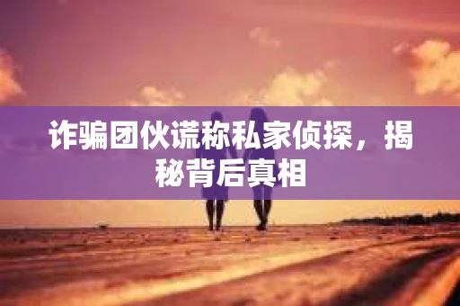 诈骗团伙谎称私家侦探，揭秘背后真相