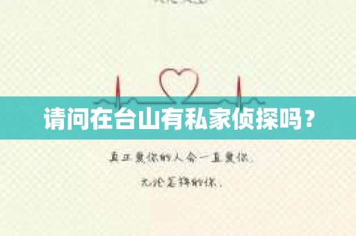 请问在台山有私家侦探吗？