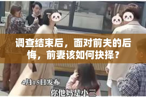 调查结束后，面对前夫的后悔，前妻该如何抉择？