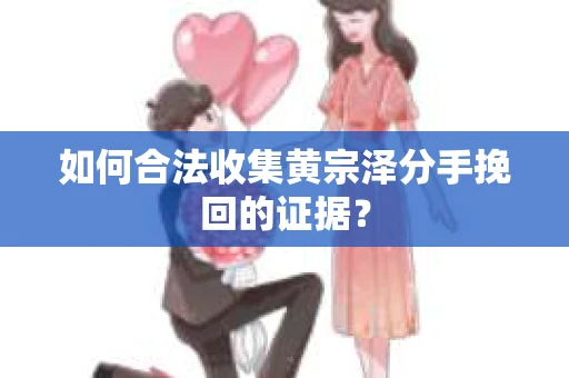 如何合法收集黄宗泽分手挽回的证据？
