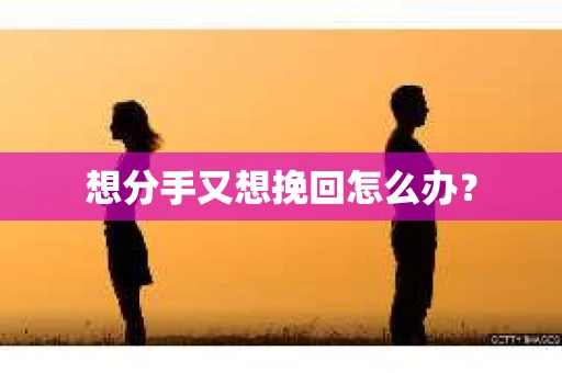 想分手又想挽回怎么办？